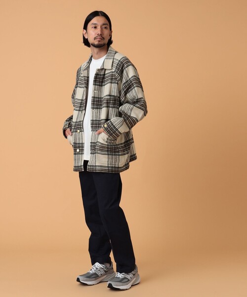 BEAMS LIGHTS（ビームスライツ）の「BEAMS LIGHTS /  エクストラウーブン チェック カバーオール（ブルゾン・メンズ・ブラック/ナチュラル・MEDIUM/LARGE/SMALL）」の16枚目の写真