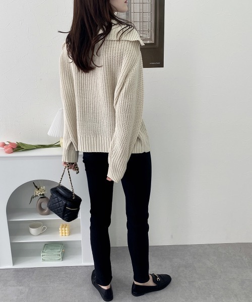 nissen(ニッセン)の「裏起毛スキニーデニムパンツ(股下75cm)(デニムパンツ・レディース・ネイビー系/ワンウォッシュ/ブラック系・S/M/L/LL)」の16枚目の写真