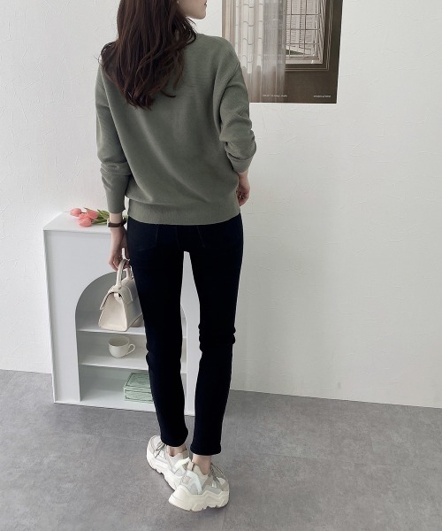 nissen(ニッセン)の「裏起毛スキニーデニムパンツ(股下75cm)(デニムパンツ・レディース・ネイビー系/ワンウォッシュ/ブラック系・S/M/L/LL)」の22枚目の写真