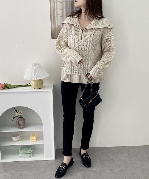 nissen(ニッセン)の「裏起毛スキニーデニムパンツ(股下75cm)(デニムパンツ・レディース・ネイビー系/ワンウォッシュ/ブラック系・S/M/L/LL)」の14枚目の写真