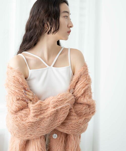 WEGO（ウィゴー）の「WEGO/ホルターネックカップ付きキャミソール（キャミソール・レディース・ホワイト/ブラック・MEDIUM/SMALL）」の2枚目の写真