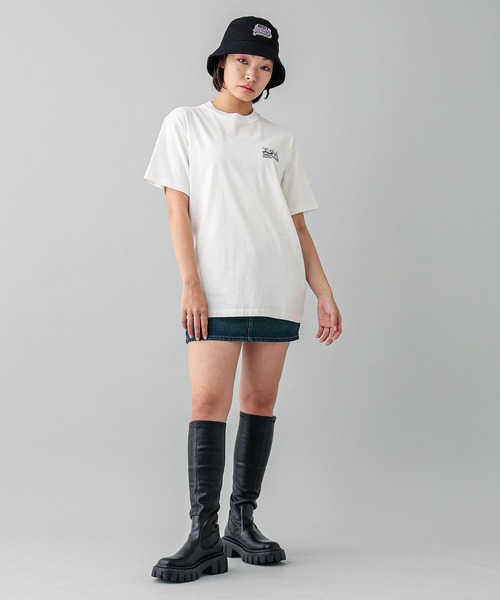 X-girl（エックスガール）の「DOUBLE LOGO BUCKET HAT（ハット・レディース・ブラック/ベージュ/ピンク・ONE SIZE）」の12枚目の写真