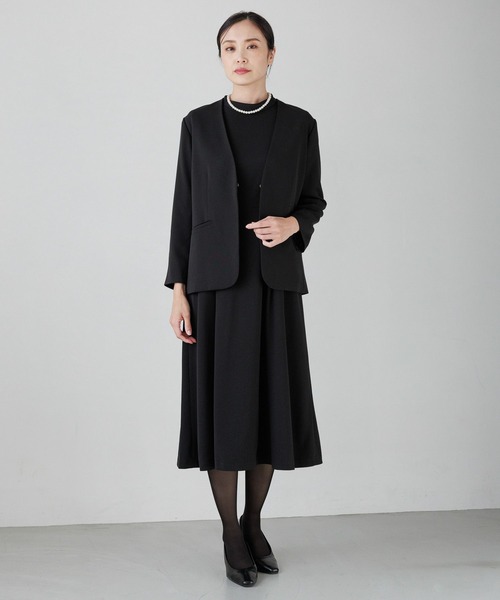 Elura(エルーラ)の「セレモニー&お悔やみフレアワンピース(ワンピース・レディース・ブラック・MEDIUM/LARGE)」の5枚目の写真