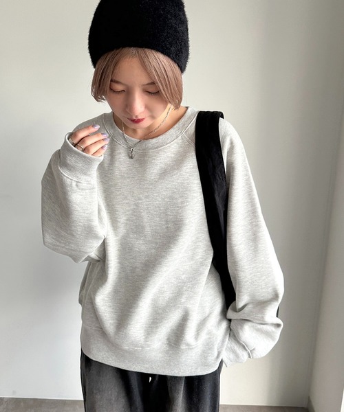 apres jour mignon(アプレジュールミニョン)の「裏起毛ラグランスウェット【ZOZOTOWN限定アイテム】(スウェット・レディース・杢グレー/ブラック/アイボリー・X-LARGE/フリー)」の11枚目の写真