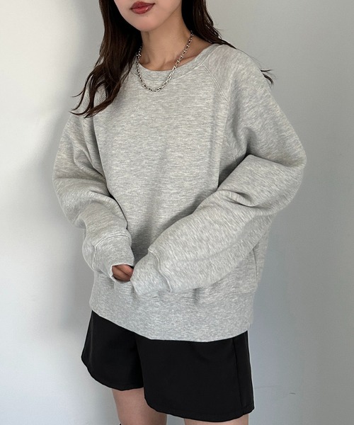 apres jour mignon(アプレジュールミニョン)の「裏起毛ラグランスウェット【ZOZOTOWN限定アイテム】(スウェット・レディース・杢グレー/ブラック/アイボリー・X-LARGE/フリー)」の22枚目の写真