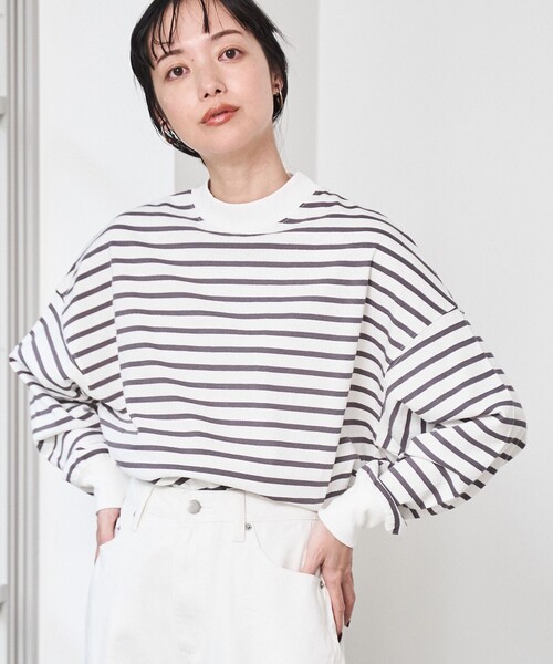 coen(コーエン)の「USAコットンリピTロングスリーブTシャツ(Tシャツ/カットソー・レディース・その他2/ダークグレー/ブラック/ホワイト/ライラック/その他4・M/L)」の6枚目の写真
