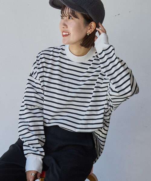 coen(コーエン)の「USAコットンリピTロングスリーブTシャツ(Tシャツ/カットソー・レディース・その他2/ダークグレー/ブラック/ホワイト/ライラック/その他4・M/L)」の18枚目の写真
