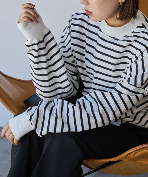 coen(コーエン)の「USAコットンリピTロングスリーブTシャツ(Tシャツ/カットソー・レディース・その他2/ダークグレー/ブラック/ホワイト/ライラック/その他4・M/L)」の19枚目の写真