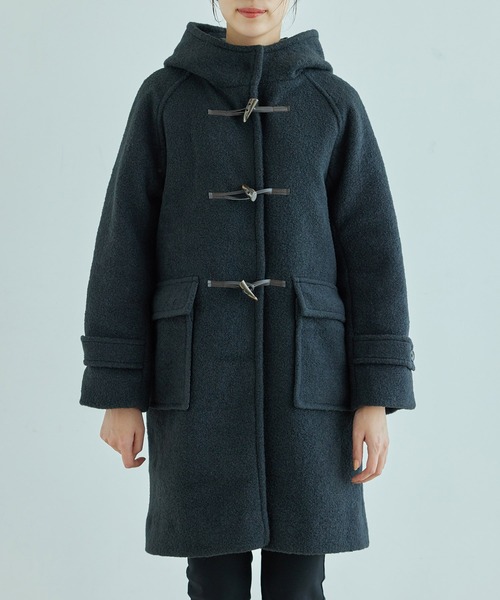 Jayro（ジャイロ）の「ポリエステルナッピングダッフルコート（ダッフルコート・レディース・チャコールグレー/ホワイト・M）」の16枚目の写真