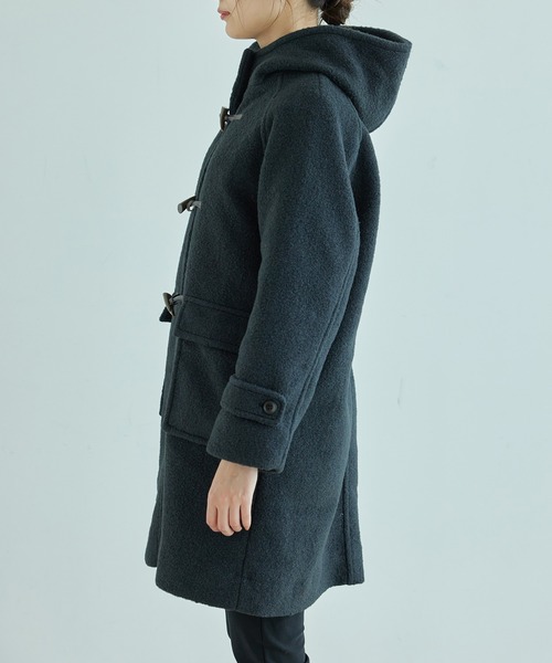 Jayro（ジャイロ）の「ポリエステルナッピングダッフルコート（ダッフルコート・レディース・チャコールグレー/ホワイト・M）」の17枚目の写真