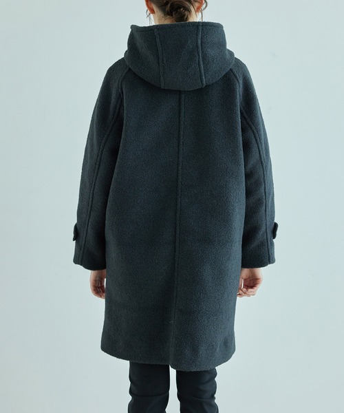 Jayro（ジャイロ）の「ポリエステルナッピングダッフルコート（ダッフルコート・レディース・チャコールグレー/ホワイト・M）」の18枚目の写真