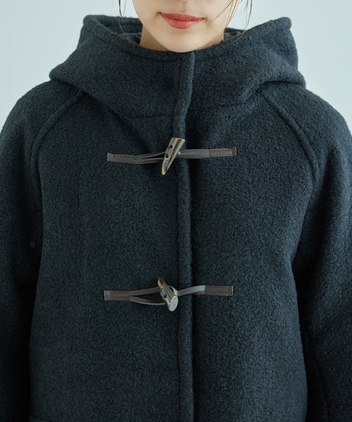 Jayro（ジャイロ）の「ポリエステルナッピングダッフルコート（ダッフルコート・レディース・チャコールグレー/ホワイト・M）」の19枚目の写真