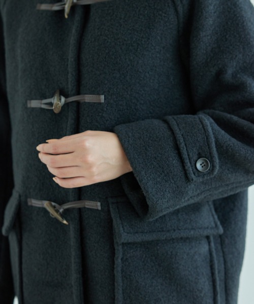 Jayro（ジャイロ）の「ポリエステルナッピングダッフルコート（ダッフルコート・レディース・チャコールグレー/ホワイト・M）」の20枚目の写真