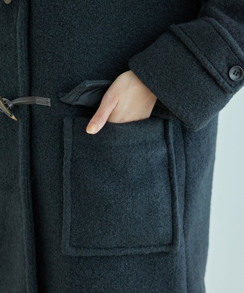 Jayro（ジャイロ）の「ポリエステルナッピングダッフルコート（ダッフルコート・レディース・チャコールグレー/ホワイト・M）」の21枚目の写真