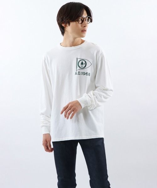 Champion(チャンピオン)の「【Champion/チャンピオン】メンズ メンズカジュアル ロングスリーブTシャツ(Tシャツ/カットソー・メンズ・モスグリーン/ベージュ/ヘザーグレー/オフホワイト・X-LARGE/LARGE/MEDIUM)」の1枚目の写真