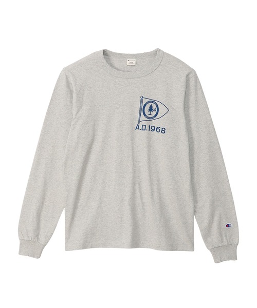 Champion(チャンピオン)の「【Champion/チャンピオン】メンズ メンズカジュアル ロングスリーブTシャツ(Tシャツ/カットソー・メンズ・モスグリーン/ベージュ/ヘザーグレー/オフホワイト・X-LARGE/LARGE/MEDIUM)」の2枚目の写真
