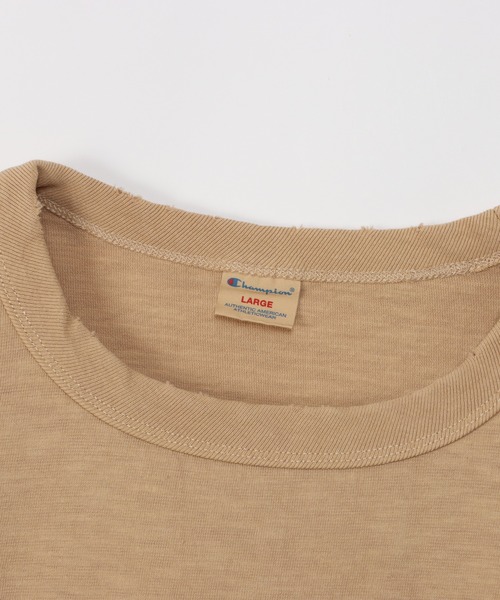 Champion(チャンピオン)の「【Champion/チャンピオン】メンズ メンズカジュアル ロングスリーブTシャツ(Tシャツ/カットソー・メンズ・モスグリーン/ベージュ/ヘザーグレー/オフホワイト・X-LARGE/LARGE/MEDIUM)」の9枚目の写真