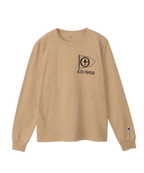 Champion(チャンピオン)の「【Champion/チャンピオン】メンズ メンズカジュアル ロングスリーブTシャツ(Tシャツ/カットソー・メンズ・モスグリーン/ベージュ/ヘザーグレー/オフホワイト・X-LARGE/LARGE/MEDIUM)」の5枚目の写真