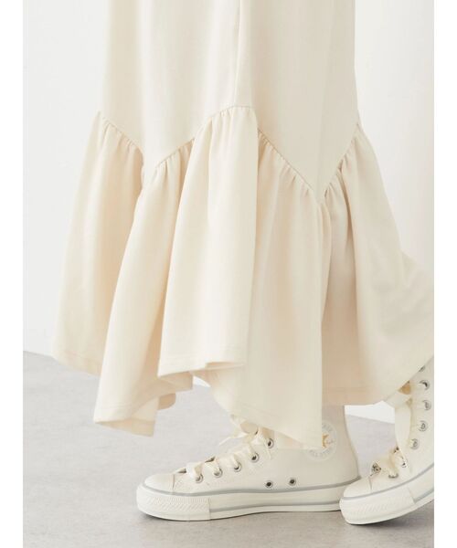 earth music&ecology（アースミュージックアンドエコロジー）の「ウラケ裾フリルスカート（スカート・レディース・グレー/アイボリー・FREE）」の16枚目の写真