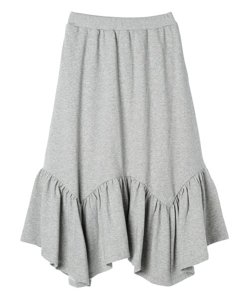 earth music&ecology（アースミュージックアンドエコロジー）の「ウラケ裾フリルスカート（スカート・レディース・グレー/アイボリー・FREE）」の19枚目の写真