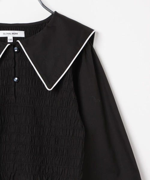 GLOBAL WORK（グローバルワーク）の「セーラーカラーシャーリングブラウス/996537（シャツ/ブラウス・キッズ・オフホワイト/ブラック・120cm/130cm/140cm/150cm/160cm/170cm）」の13枚目の写真