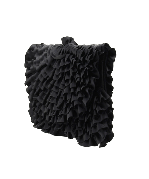 ROSE BUD（ローズバッド）の「(LL ACCESSORIES)B783 LAYERED FRILL CLUTCH BAG[結婚式＆パーティー]（クラッチバッグ・レディース・ブラック/オリーブ/ピンク・ONE SIZE）」の9枚目の写真