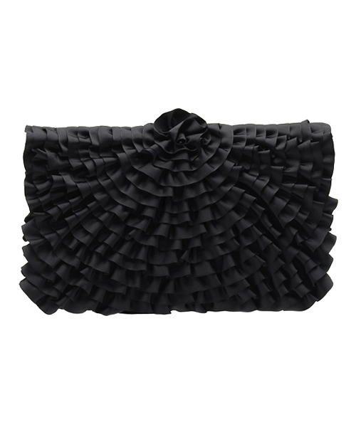 ROSE BUD（ローズバッド）の「(LL ACCESSORIES)B783 LAYERED FRILL CLUTCH BAG[結婚式＆パーティー]（クラッチバッグ・レディース・ブラック/オリーブ/ピンク・ONE SIZE）」の11枚目の写真