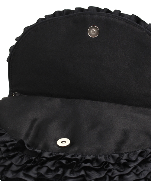 ROSE BUD（ローズバッド）の「(LL ACCESSORIES)B783 LAYERED FRILL CLUTCH BAG[結婚式＆パーティー]（クラッチバッグ・レディース・ブラック/オリーブ/ピンク・ONE SIZE）」の10枚目の写真