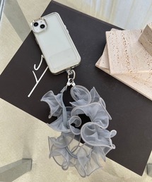 Me% | 【ストラップシート付き】オーガンジーハンドルストラップ 107652(スマホグッズ)