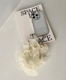 Me% | 【ストラップシート付き】オーガンジーハンドルストラップ 107652(スマホグッズ)