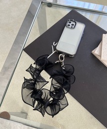 Me% | 【ストラップシート付き】オーガンジーハンドルストラップ 107652(スマホグッズ)