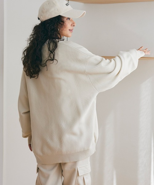 coca（coca）（コカ）の「【WEB限定セール】スムースタッチガーター編みカーディガン（カーディガン/ボレロ・レディース・ライトブルー/ブラック/ベージュ/アイボリー・M/L）」の6枚目の写真