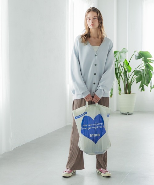 coca（coca）（コカ）の「【WEB限定セール】スムースタッチガーター編みカーディガン（カーディガン/ボレロ・レディース・ライトブルー/ブラック/ベージュ/アイボリー・M/L）」の8枚目の写真