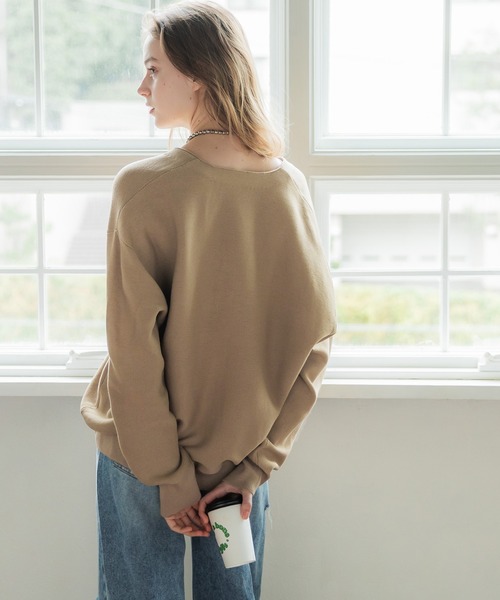 coca（coca）（コカ）の「【WEB限定セール】スムースタッチガーター編みカーディガン（カーディガン/ボレロ・レディース・ライトブルー/ブラック/ベージュ/アイボリー・M/L）」の13枚目の写真