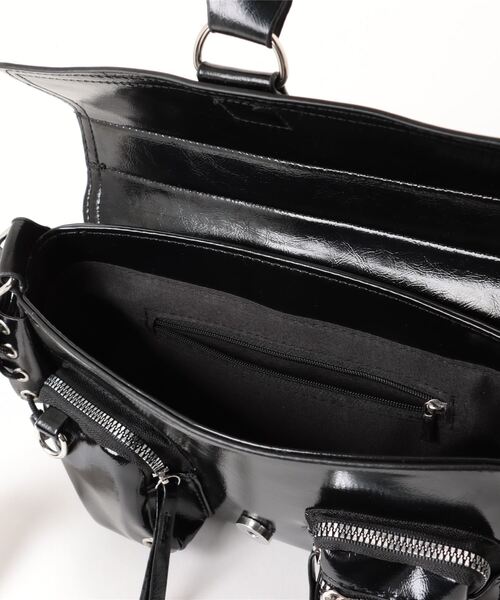 セール】フェイクレザー スクエアショルダーバッグ（ショルダーバッグ