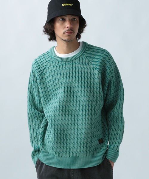 BAYFLOW(ベイフロー)の「ウェイブニットプルオーバー(ニット/セーター・メンズ・ブラック/ブルー/グリーン/ネイビー・FREE)」の3枚目の写真