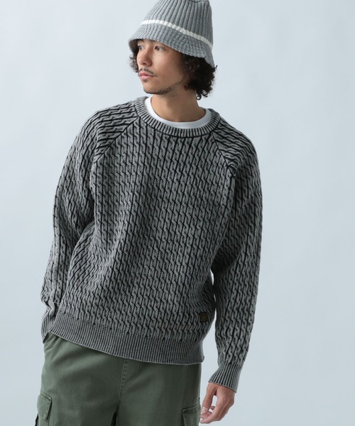 BAYFLOW(ベイフロー)の「ウェイブニットプルオーバー(ニット/セーター・メンズ・ブラック/ブルー/グリーン/ネイビー・FREE)」の2枚目の写真