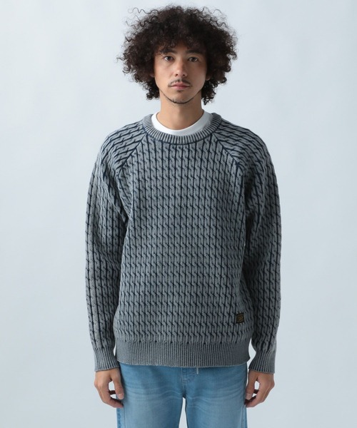 BAYFLOW(ベイフロー)の「ウェイブニットプルオーバー(ニット/セーター・メンズ・ブラック/ブルー/グリーン/ネイビー・FREE)」の20枚目の写真