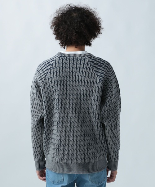 BAYFLOW(ベイフロー)の「ウェイブニットプルオーバー(ニット/セーター・メンズ・ブラック/ブルー/グリーン/ネイビー・FREE)」の5枚目の写真