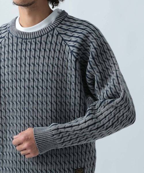 BAYFLOW(ベイフロー)の「ウェイブニットプルオーバー(ニット/セーター・メンズ・ブラック/ブルー/グリーン/ネイビー・FREE)」の8枚目の写真