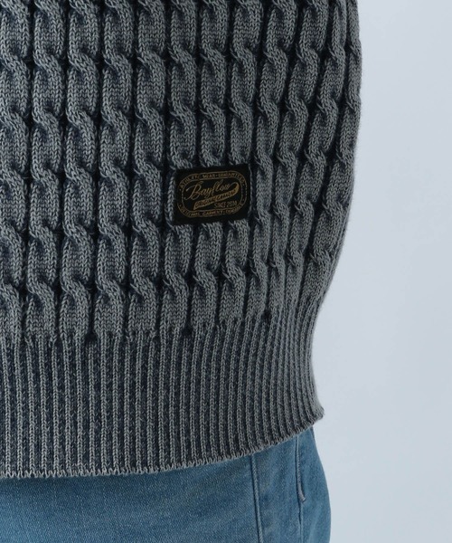 BAYFLOW(ベイフロー)の「ウェイブニットプルオーバー(ニット/セーター・メンズ・ブラック/ブルー/グリーン/ネイビー・FREE)」の9枚目の写真
