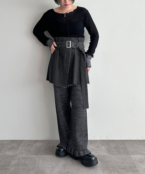apres jour mignon（アプレジュールミニョン）の「マルチWAYデニムビスチェ【ZOZOTOWN限定アイテム】（ベスト・レディース・ブラック/ブルー・フリー/X-LARGE）」の14枚目の写真