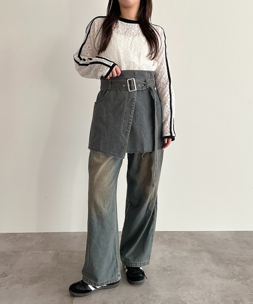 apres jour mignon（アプレジュールミニョン）の「マルチWAYデニムビスチェ【ZOZOTOWN限定アイテム】（ベスト・レディース・ブラック/ブルー・フリー/X-LARGE）」の11枚目の写真
