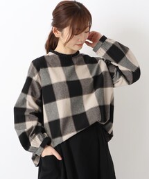起毛ブロックチェック シャツ