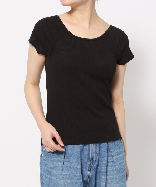 bijorie】カップ付きバックオープンTシャツ／NEW BASIC 24SS