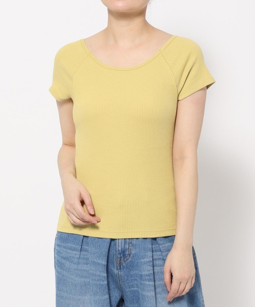 bijorie（ビジュリィ）の「【bijorie】カップ付きバックオープンTシャツ／NEW BASIC 24SS（インナーウェア/肌着・レディース・グリーン系/ブラック系/マスタード/ブラック/オフホワイト・MEDIUM/LARGE/LG）」の21枚目の写真