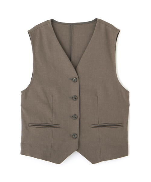 N.（N. Natural Beauty Basic）（エヌエヌナチュラルビューティーベーシック）の「◆【セットアップ対応】麻混ベスト（ベスト・レディース・グレー/ナチュラル・MEDIUM）」の15枚目の写真