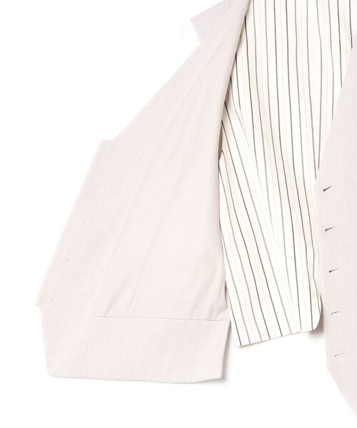 ROBES&CONFECTIONS（ローブスコンフェクションズ）の「Robes & Confections/ローブス&コンフェクションズ/Stretch Linen Herringbone Stripe Tailored Vest/KRC-V01-301F（ベスト・メンズ・グレー系その他3・3）」の5枚目の写真