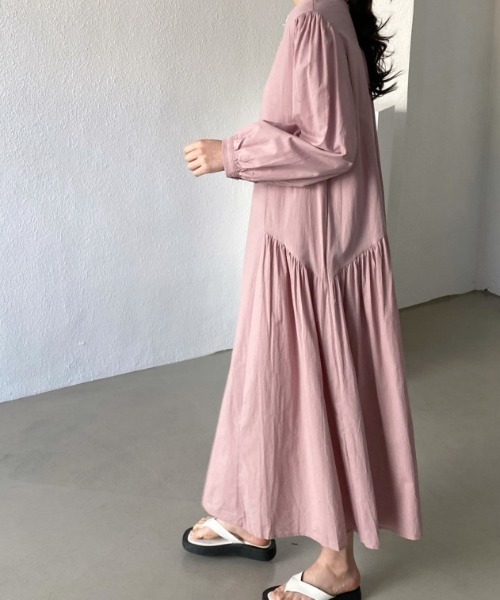 deux amour(ドゥーザムール)の「ウエストマークデザインワンピース(Tシャツ/カットソー・レディース・ブラック/グレー/ピンク/ベージュ・FREE)」の16枚目の写真