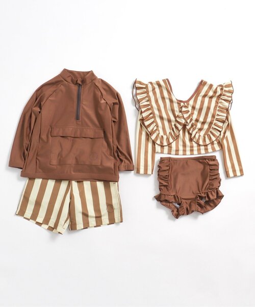 p.premier（ピードットプルミエ）の「ハーフジップアノラックラッシュガード（ラッシュガード・キッズ・ブラック/カーキ/ブラウン・80/90/100/110/120/130/140）」の7枚目の写真